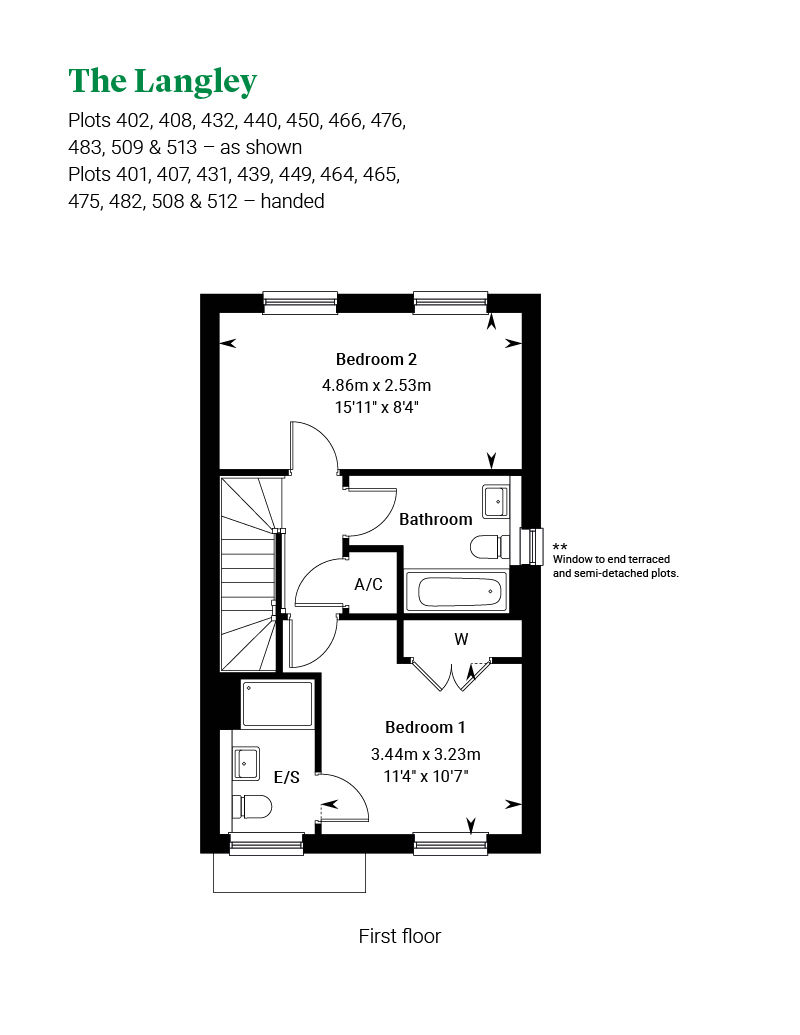 The Langley, Plot 512 2 bedroom home at Cross Trees Park, Shrivenham